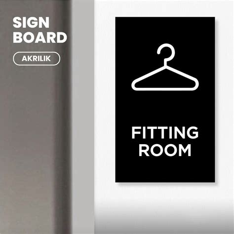 Signage Fitting Room Sign Board Acrylic Print Signage Board Room