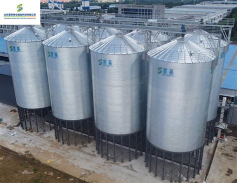 Assembly Galvanized Steel Feed Silo Corn Wheat Soybean Meal Storage