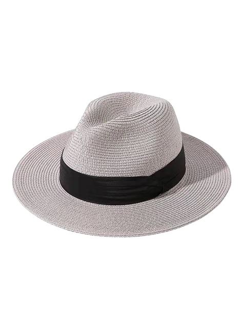 Panama Straw Hat Men Womens Wide Brim Packable Roll Up Fedora Beach