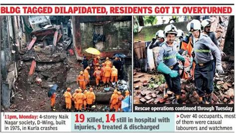 Mumbai 19 Dead 23 Hurt As 47 Year Old 4 Storey Kurla Building