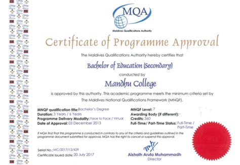 Bachelor of Education (Secondary) – Mandhu College