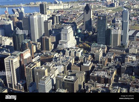 Aerial view of downtown Montreal Stock Photo - Alamy