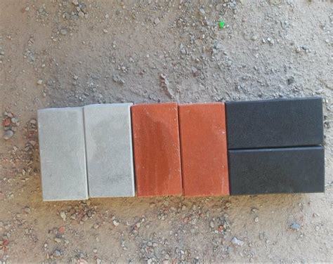 Gray Rectangular Outdoor Brick Paver Size Thickness