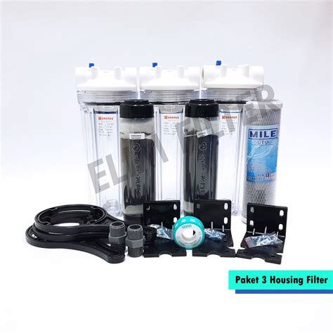 Jual Paket Filter Air Sumur Zat Besi Tinggi Housing Nanotec Clear