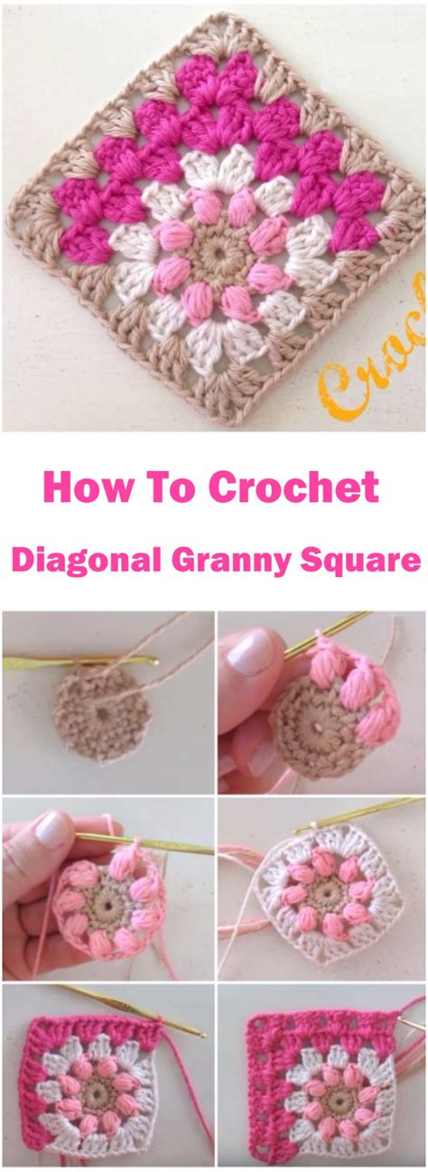 Diagonal Granny Square Crochet Tutorial Love Crochet