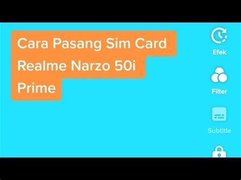 Cara Pasang Sim Card Realme Narzo I Prime Youtube