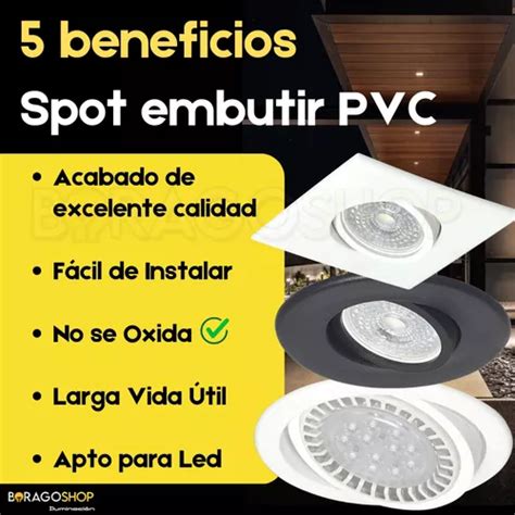 Spot Dicroica Pvc Embutir Redondo Led M Vil Techo Durlock En Venta En