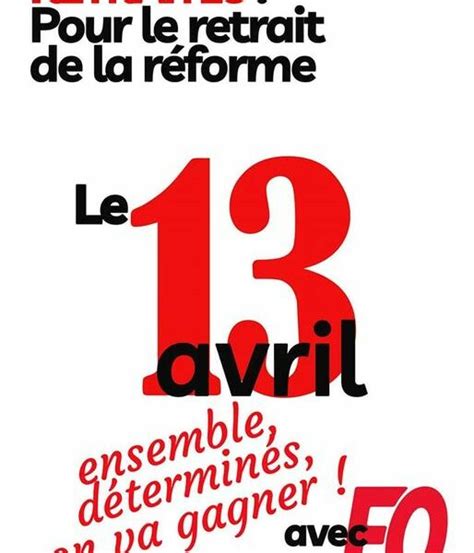 Communiqué intersyndical Grève du 13 avril 2023 Retraite