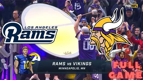 Los Angeles Rams Vs Minnesota Vikings Week Nfl Full Game