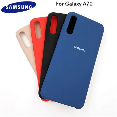 Galaxy A70 Case Original Samsung Liquid Silicone Case Soft Touch Protective Cover For Galaxy A