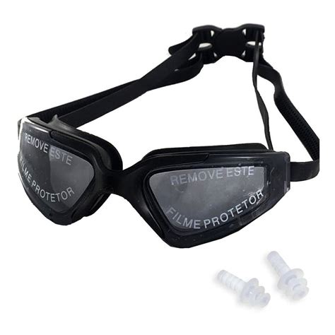 Oculos De Natação Não Embaçar - Óculos Natação Profissional Adulto Não Embaça Protetor Ouvido Preto Com ...