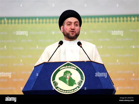 Ammar Al Hakim The Leader Of The Supreme Islamic Council Of Iraq Speaks To Supporters During