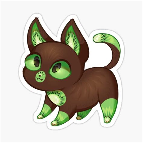 Pegatina Pequeño Y Lindo Gato Kiwi De Gukica Redbubble