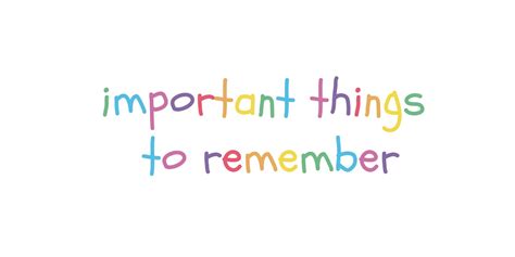 8 important things to remember - Happiness Project