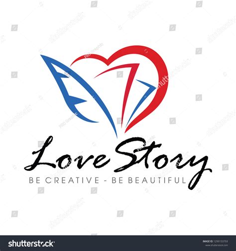 Love Story Logo Design Vector Inspiration Stock Vector Royalty Free