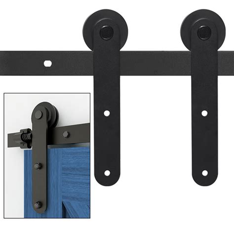 Ft Ft Ccjh Bypass Sliding Barn Wood Door Hardware Track Kit For