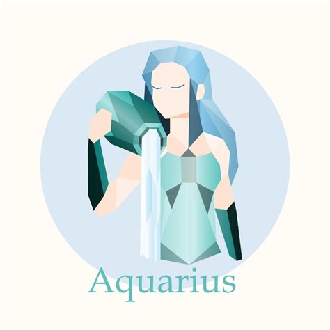 Premium Vector Aquarius Zodiac Sign