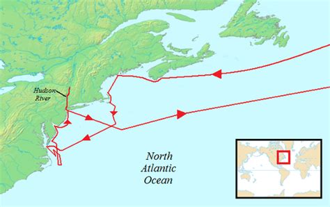 Map Of Henry Hudson Route - World Map