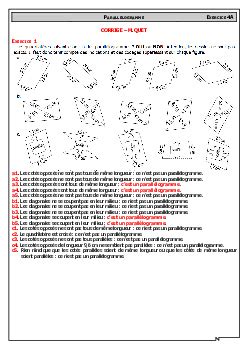 Caractérisation d un parallélogramme 1 Corrigé d exercices AlloSchool