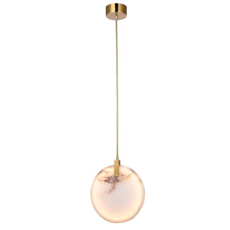 Bethel International LED Single Pendant Lighting Gold Stainless Steel