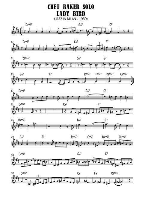 Lady Bird - Chet Baker solo (Jazz in Milan - 1959) | JazzTutorial