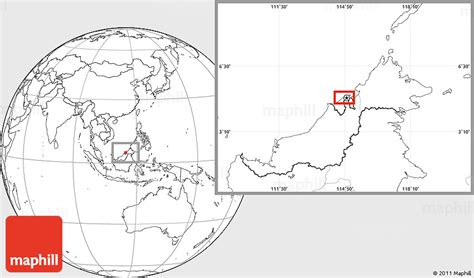 Blank Location Map of Limbang