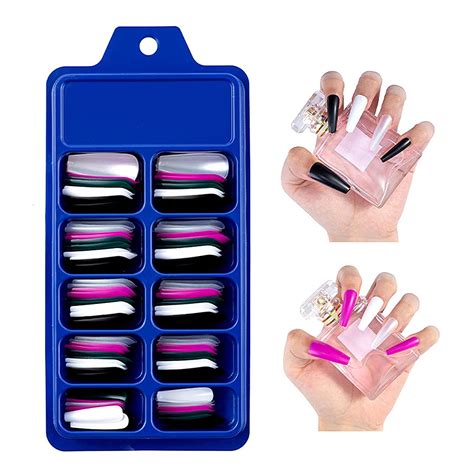 Extra Long Press On Nails Coffin Fake Nails 100pcs Ballerina Acrylic False Nails