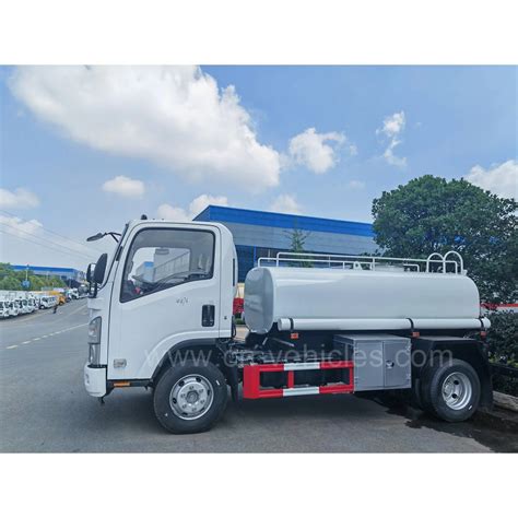 I Suzu 3 Cbm Stainless Steel Water Tanker Bowser Truck I Suzu Glf