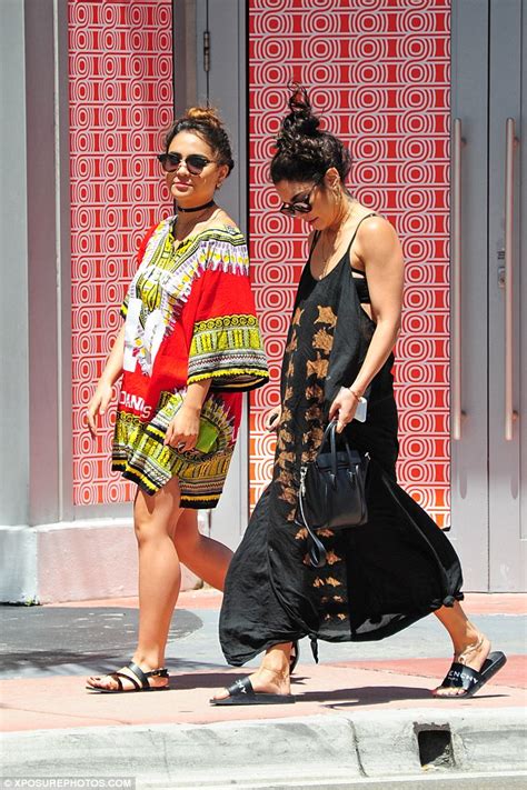Vanessa Hudgens Flashes Her Bikini Top With Risque Dress Daily Mail Online