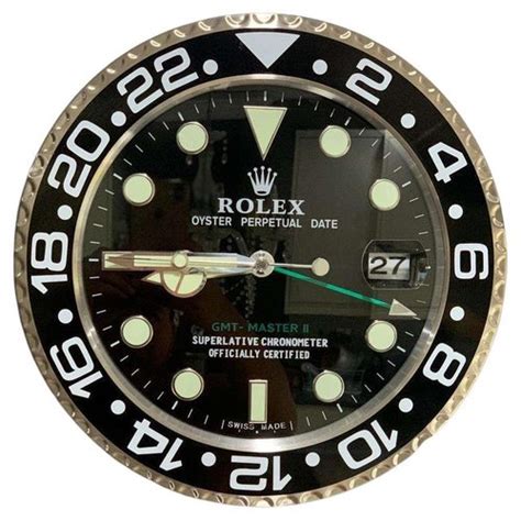 Horloge Murale Oyster Perpetual Gmt Master Ii Noire De Rolex En Vente