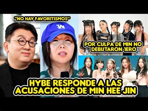 HYBE RESPONDE A LAS ACUSACIONES DE MIN HEE JIN HYBE NO VALORA A