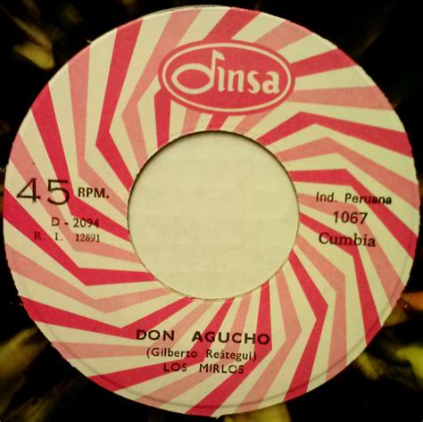 Los Mirlos Linda Charapita Don Agucho 1973 Yellow Black Marbled