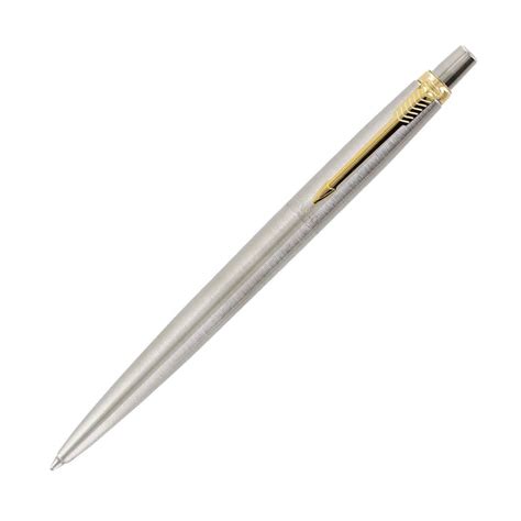 Parker Jotter Ballpoint Pen in Classic Stainless Steel with Gold Trim ...