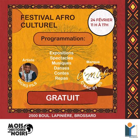 Festival Afroculturel La Maison Internationale De La Rive Sud