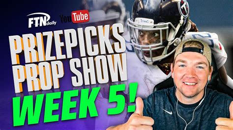 Week 5 Nfl Prop Bets Nfl Player Props Nfl Week 5 Picks Prizepicks