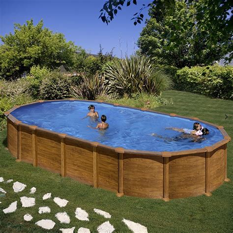 Piscine Hors Sol En Acier Imitation Et Aspect Bois Piscine Center Net