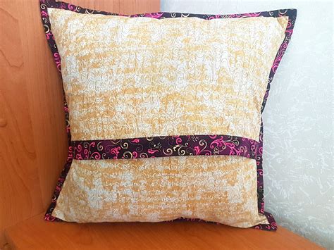 Quilted pillows. Sofa Сushion. Handmade pillow cover. Flowers | Etsy