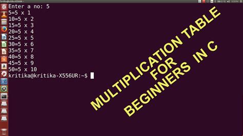 Multiplication Table In C What Is Multiplication Table C