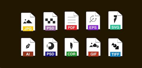 Premium Vector File Type Icons File Formats In Flat Design File And