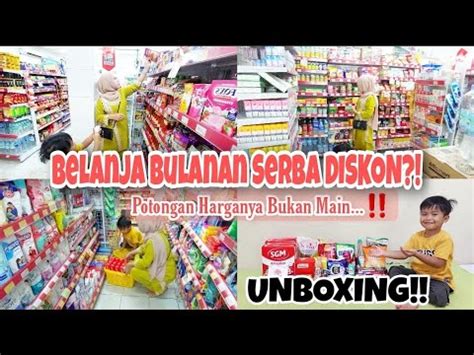 BELANJA BULANAN STOK FEBRUARI 2023 Grocery Shopping Bongkar Belanja