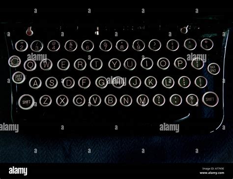 Detail Of An Old Historic Type Writer Keyboard Stock Photo Alamy