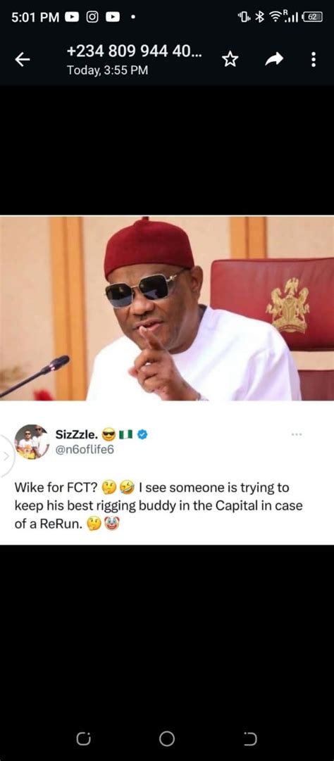 Fct Abuja Resident To Protest That They Dont Want Wike As The Fct Minister Politics Nigeria