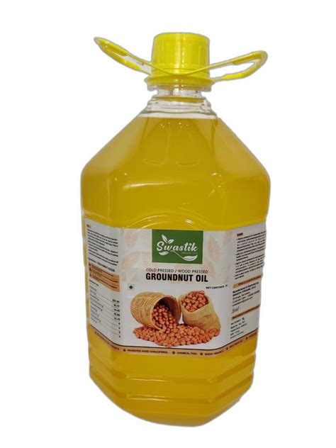 5 Liter Wood Pressed Groundnut Oil At Rs 1400 Bottle Wooden Cold Pressed Groundnut Oil In