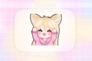 Kawaii Chibi Blonde Girl Twitch Emotes Graphic By Cpsnowy Creative