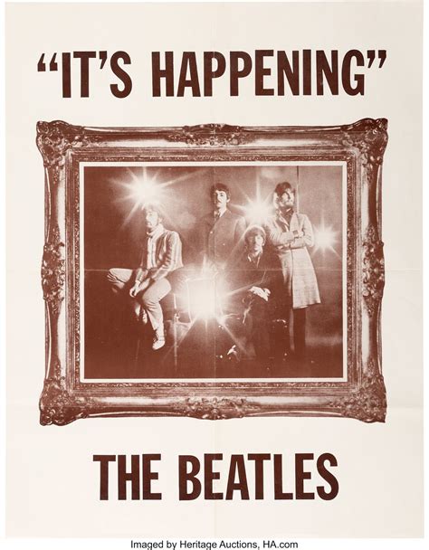 Vintage Beatles Its Happening Promo Poster 1967