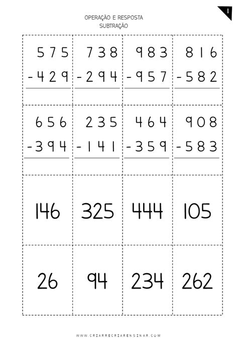 Subtra O Reagrupamento Criar Recriar Ensinar