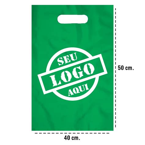 Sacola Boca de Palhaço Personalizada 30x40 Verde Souza Company