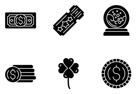 Lottery Vector Icon Set 17358161 Vector Art at Vecteezy