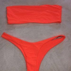 Zaful Swim Brand New Neon Orange Bikini Set Poshmark