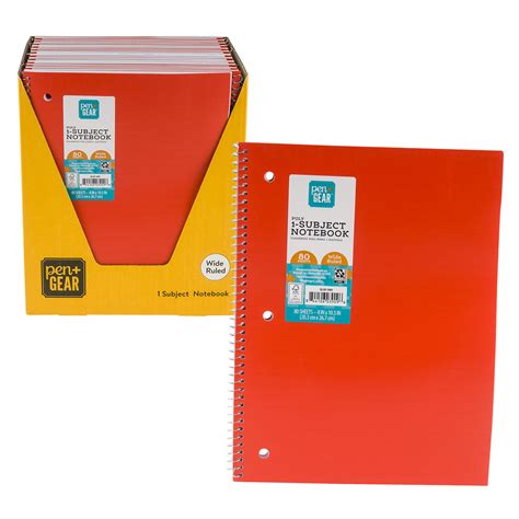 Wholesale Sheet Wide Ruled Spiral Notebook Red